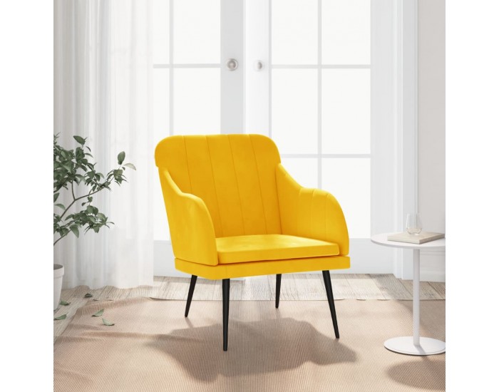 Sonata H Кресло, жълто, 63x76x80 см, кадифе