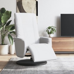Sonata H Наклоняем стол с поставка за крака, бял, изкуствена кожа - Fotolii