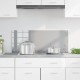 Sonata H Кухненски стенен панел Светлосиво 100x40x0,6 см Закалено стъкло