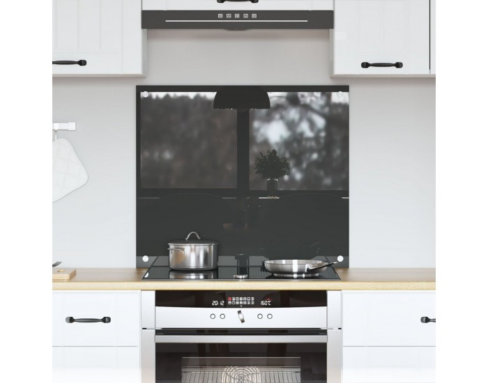 Sonata H Кухненски гръб тъмен сив 70x60x0,6 см от закалено стъкло