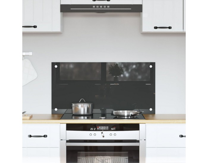 Sonata H Кухненски плоскости Тъмен сив 80x40x0,6 см Закалено стъкло