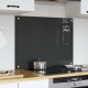 Sonata H Кухненски гръб в тъмен сив цвят - 80x60x0.6 см закалено стъкло