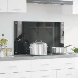 Sonata H Кухненска гръбна стена Тъмно сива 90x50x0,6 см Закалено стъкло - Accesorii de bucătărie