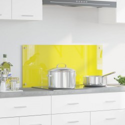 Sonata H Кухненски гръб жълт 90x40x0.6 см закалено стъкло - Accesorii de bucătărie