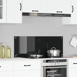 Sonata H Черен кухненски гръб 110x40x0.6 см от закалено стъкло - Accesorii de bucătărie