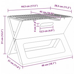 Sonata H Въгленов BBQ грил - Сгъваем, Черен, 46x30x31 см, Изработен от стомана - Mici electrocasnice