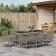 Sonata H 9 Часова Градинска Dining Set с Възглавници Сиво Полипропилен