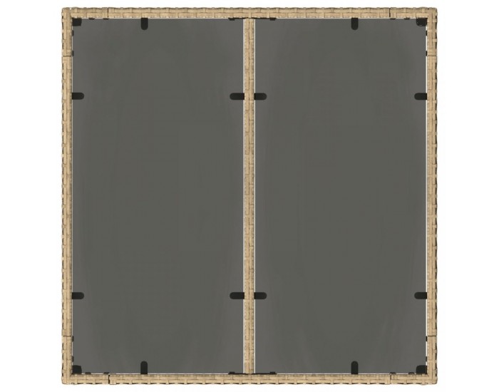 Sonata H Комплект за хранене на градина с възглавници Beige Poly Rattan