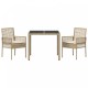 Sonata H Комплект за хранене на градина с възглавници Beige Poly Rattan