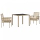Sonata H Комплект за хранене на градина с възглавници Beige Poly Rattan