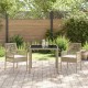 Sonata H Комплект за хранене на градина с възглавници Beige Poly Rattan