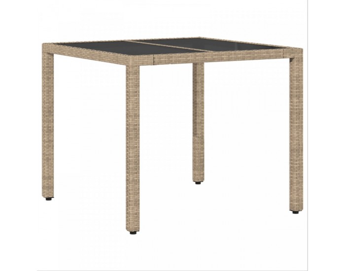 Sonata H Комплект за хранене на градина с възглавници Beige Poly Rattan