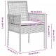 Sonata H 3 Часова Градинска Бистро Комплект с Възглавници Черен Полирата