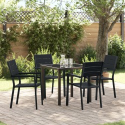 Sonata H 5 частен комплект за хранене в градината черен HDPE - Seturi pentru exterior