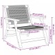 Sonata H Градински столове 2 бр Черни 67x77x73 см Масивна акациева дървесина