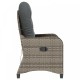 Sonata H Recliner Chair with Cushion Grey Poly Rattan