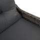 Sonata H Recliner Chair with Cushion Grey Poly Rattan