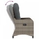 Sonata H Recliner Chair with Cushion Grey Poly Rattan