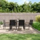 Sonata H Градински столове 6 бр черни 55x61,5x90 см Textilene и стомана
