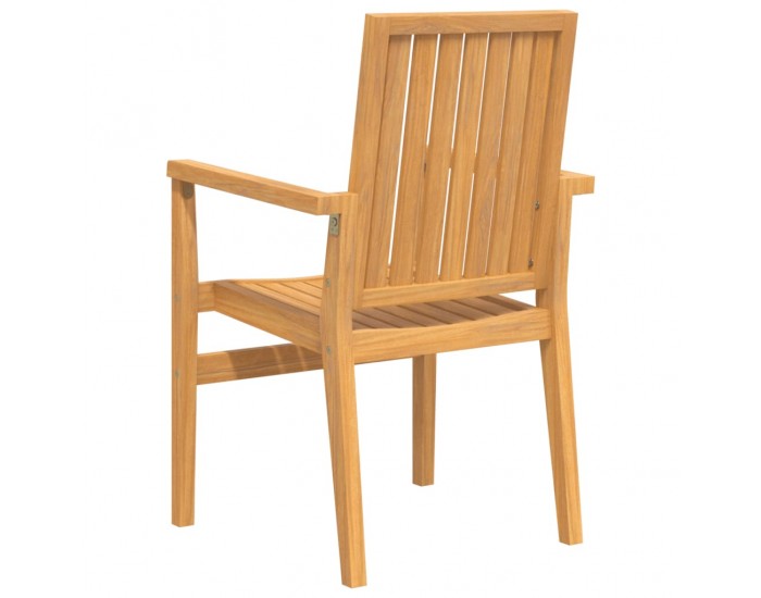 Sonata H Стифиращи градински столове 6 бр 56,5x57,5x91 см тик масив