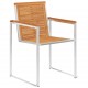Sonata H Градински столове 8 бр с възглавници масивно акациево дърво
