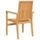 Sonata H Стифиращи градински столове 4 бр 56,5x57,5x91 см тик масив