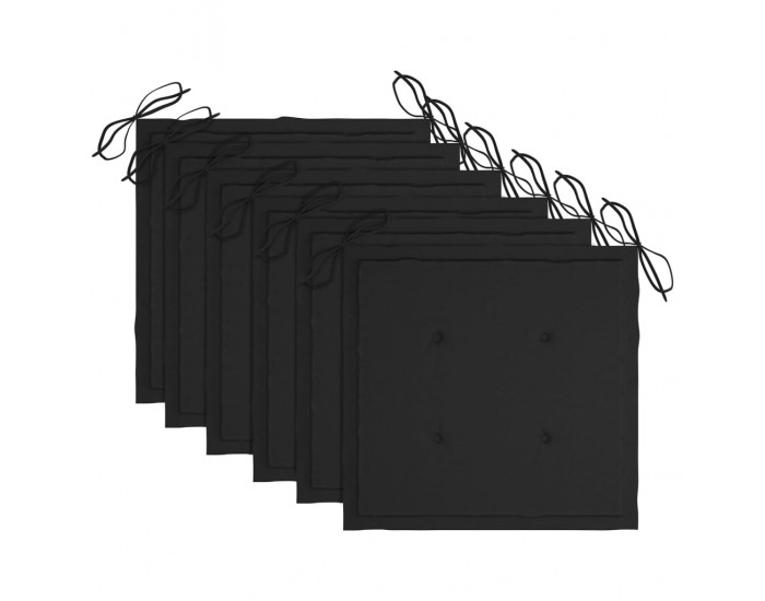 Sonata H Градински трапезни столове, 6 бр, с възглавници, акация масив