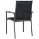 Sonata H Градински столове 4 бр черни 55x61,5x90 см Textilene и стомана