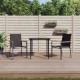 Sonata H Градински столове 2 бр черни 55x61,5x90 см Textilene и стомана