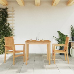 Sonata H Стифиращи градински столове 2 бр 56,5x57,5x91 см тик масив - Scaune de grădină