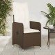 Sonata H Накланящ се градински стол с възглавници кафяв полиратан