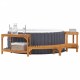 Sonata H Полуокръгла ограда за вана 272x120.5x55.5 см от твърдо дърво акация