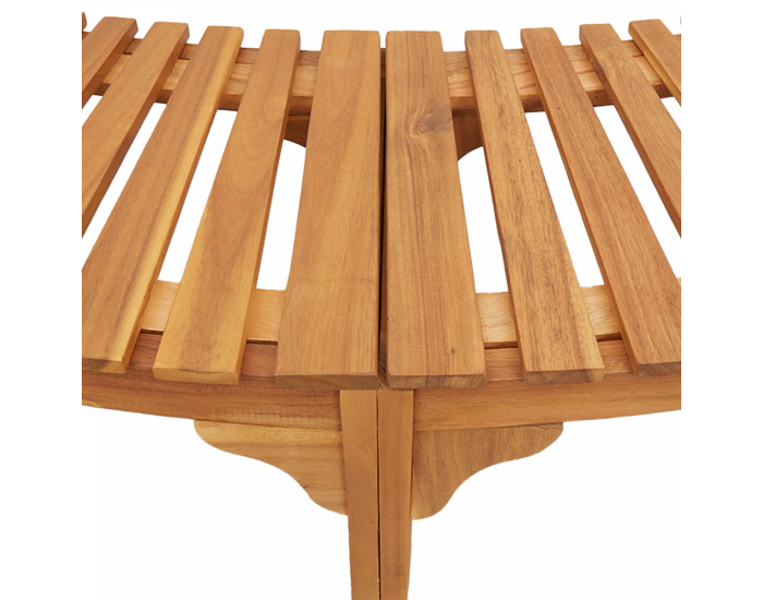Sonata H Полуокръгла ограда за вана 272x120.5x55.5 см от твърдо дърво акация