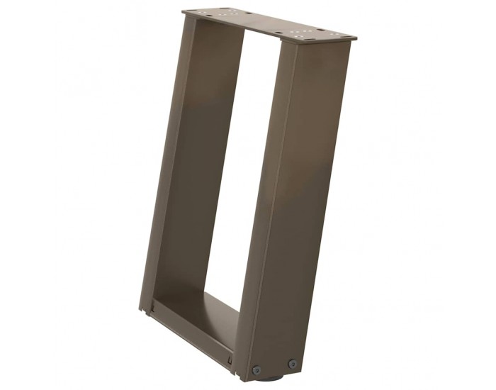 Sonata H Крака за масичка за кафе, U-образни, 2 бр., естествена стомана, 28 x (42-43) см, стомана