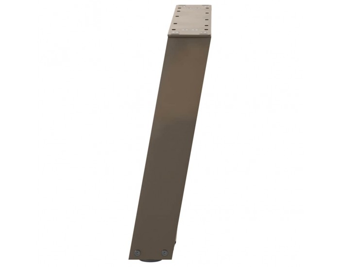 Sonata H Крака за масичка за кафе, U-образни, 2 бр., естествена стомана, 50 x (42-43) см, стомана
