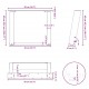 Sonata H Крака за масичка за кафе, U-образни, 2 бр., естествена стомана, 50 x (42-43) см, стомана