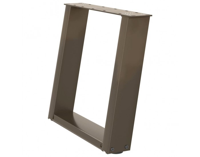 Sonata H Крака за масичка за кафе, U-образни, 2 бр., естествена стомана, 50 x (42-43) см, стомана