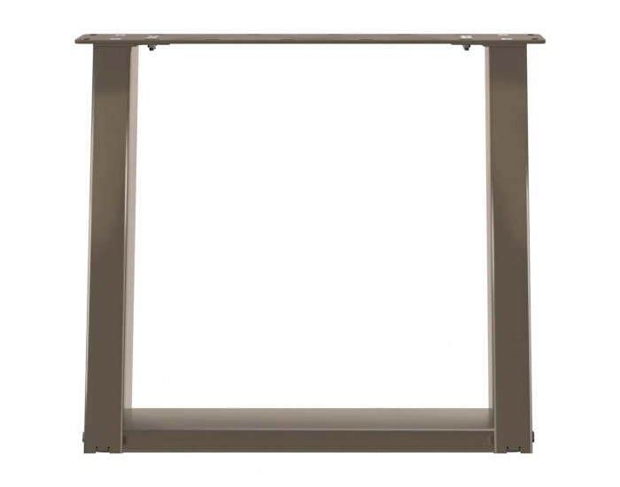 Sonata H Крака за масичка за кафе, U-образни, 2 бр., естествена стомана, 50 x (42-43) см, стомана