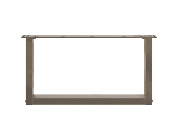 Sonata H Крака за масичка за кафе, U-образни, 2 бр., естествена стомана, 60 x (30-31) см, стомана