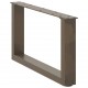 Sonata H Крака за масичка за кафе, U-образни, 2 бр., естествена стомана, 60 x (30-31) см, стомана