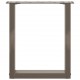 Sonata H Крака за масичка за кафе, U-образни, 2 бр., естествена стомана, 38 x (42-43) см, стомана