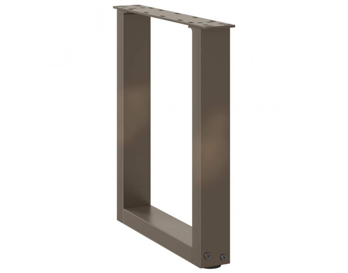 Sonata H Крака за масичка за кафе, U-образни, 2 бр., естествена стомана, 38 x (42-43) см, стомана