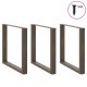 Sonata H Крака за трапезна маса, U-образни, 3 бр., естествена стомана, 90 x (72-73) см, стомана