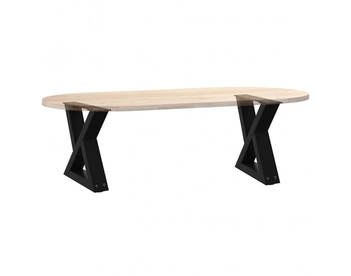 Sonata H Крака за масичка за кафе, 2 бр., черни, 30 x (30-31,3) см, стомана