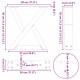 Sonata H Крака за масичка за кафе, 2 бр., черни, 30 x (30-31,3) см, стомана
