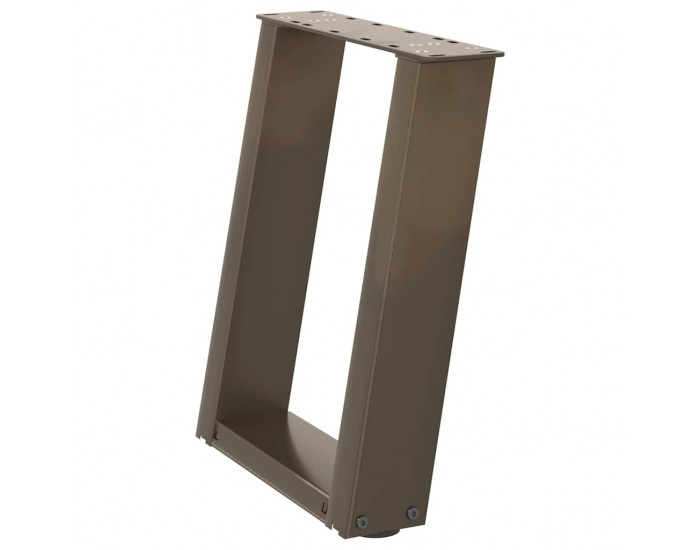 Sonata H Крака за масичка за кафе, U-образни, 2 бр., естествена стомана, 38 x (42-43) см, стомана
