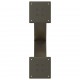 Sonata H Крака за масичка за кафе, X-образни, 2 бр., естествена стомана, 60 x (30-31) см, стомана
