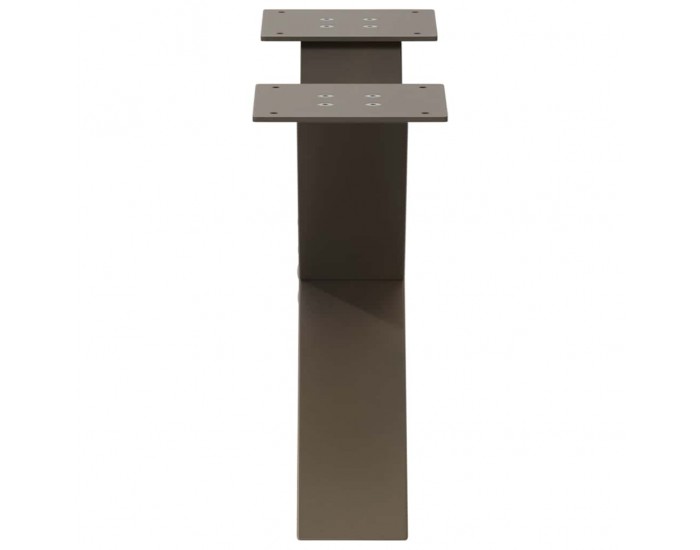 Sonata H Крака за масичка за кафе, X-образни, 2 бр., естествена стомана, 60 x (30-31) см, стомана