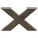 Sonata H Крака за масичка за кафе, X-образни, 2 бр., естествена стомана, 60 x (30-31) см, стомана