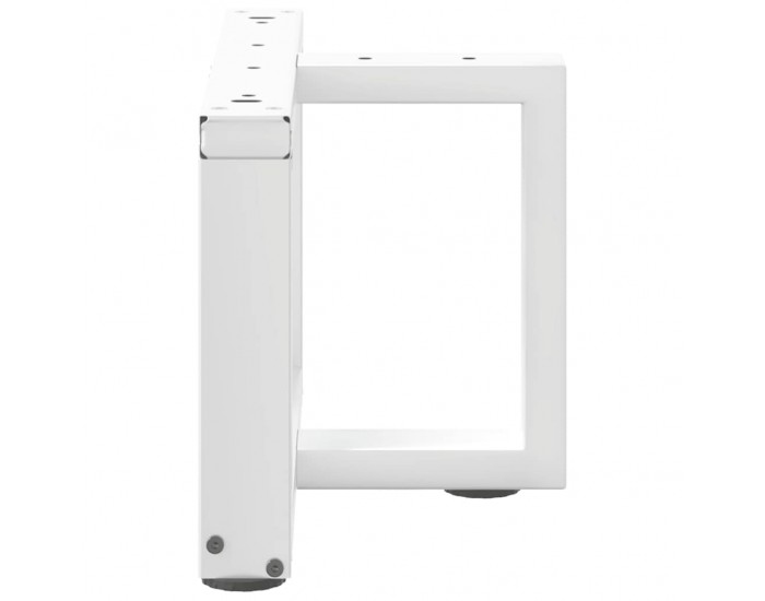 Sonata H Крака за масичка за кафе, Т-образни, 2 бр., бели, 50x25x(30-31) см, стомана